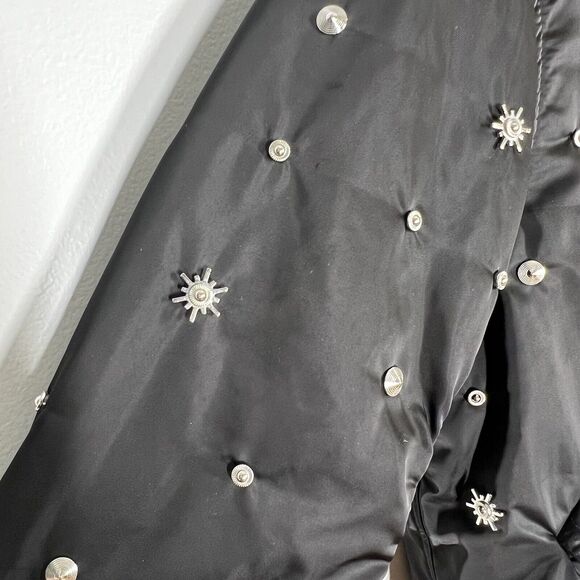 Sandro Sz 2 M Silencio Studded Bomber Black Jacket Full Zip - Picture 9 of 12